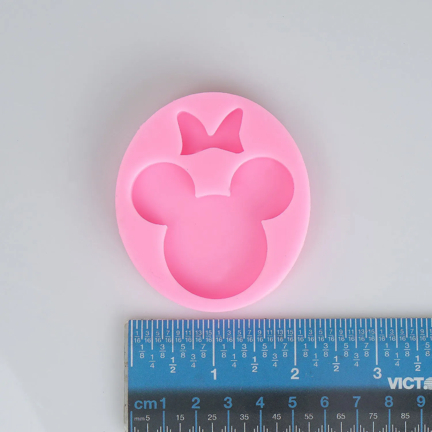 1 Piece Adorable Minnie Mouse Mold, Silicone Mouse With Bow Mold For Keychain, Keychain Mold 10336150