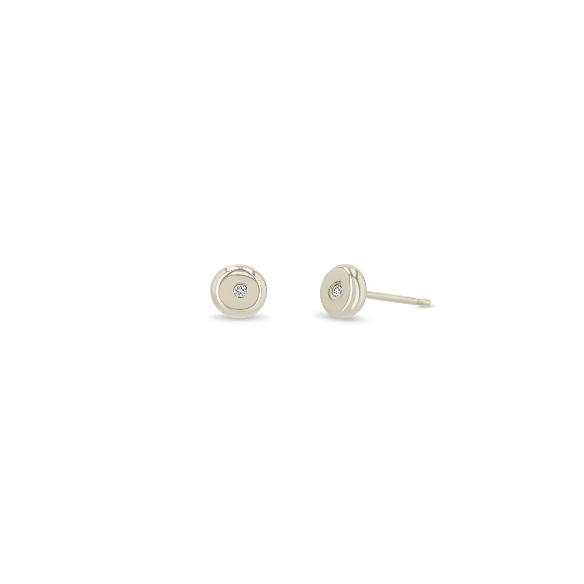 14k Small Diamond Nugget Studs