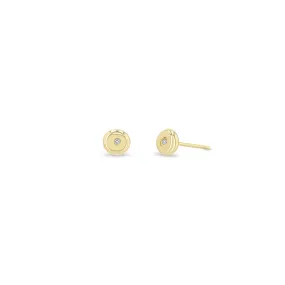 14k Small Diamond Nugget Studs