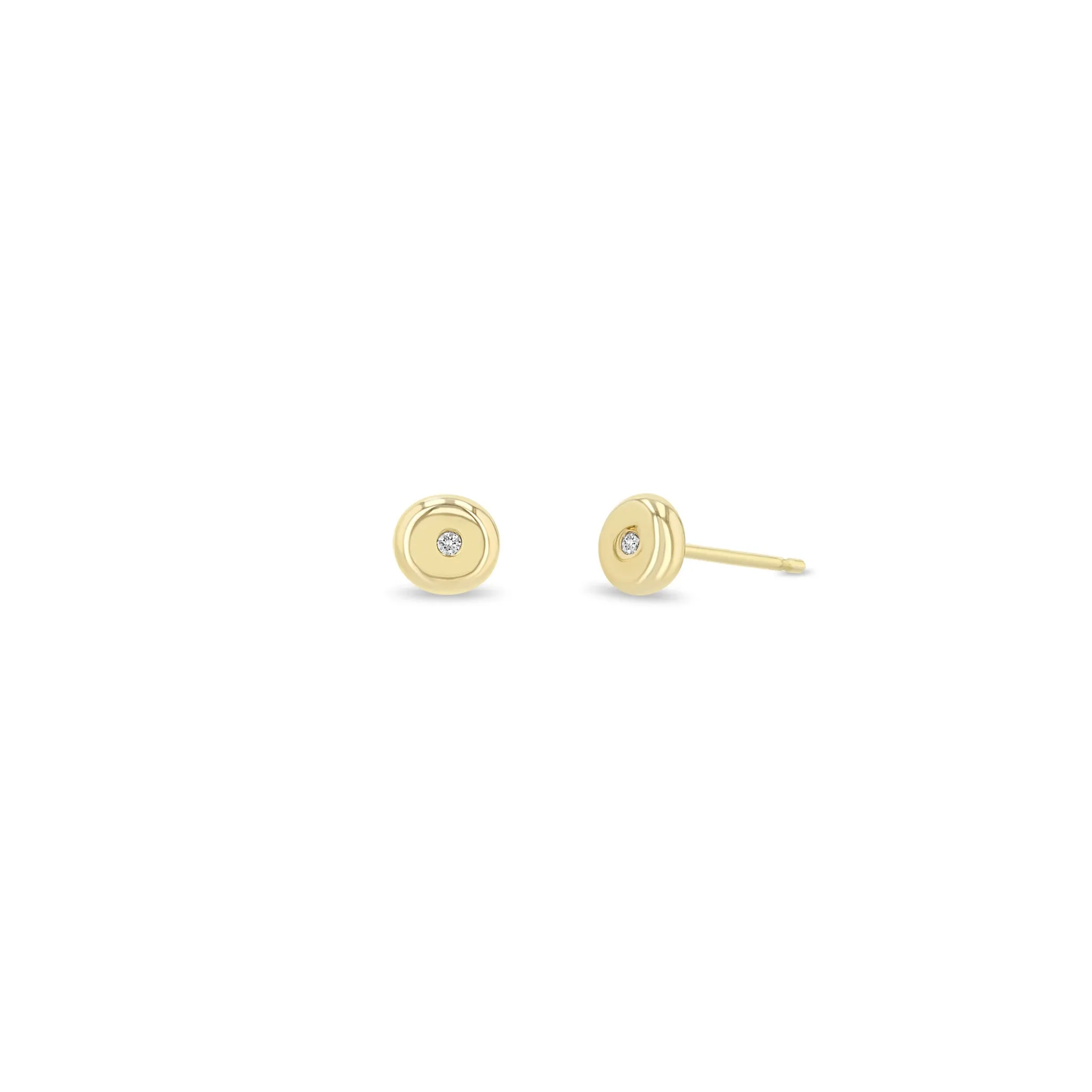 14k Small Diamond Nugget Studs