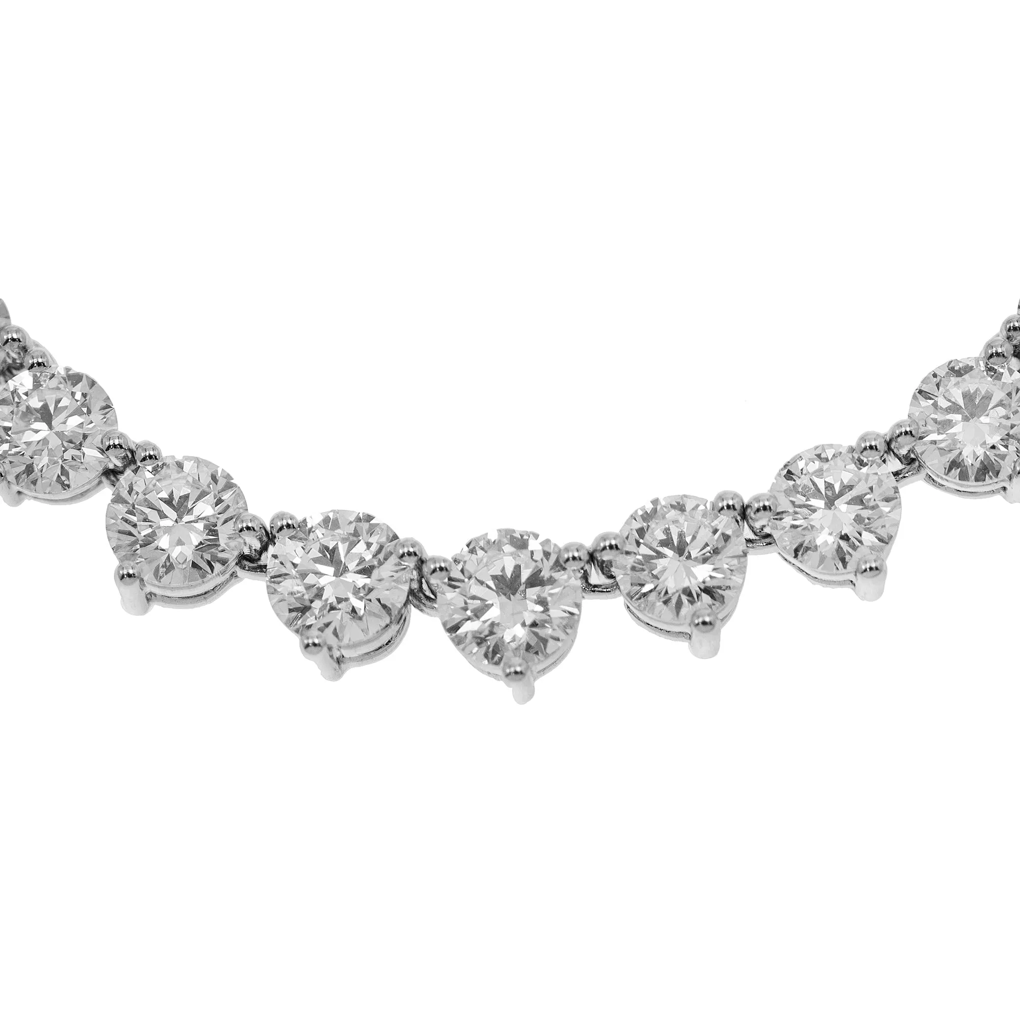 14K White Gold & Diamond Solitaire Necklace (26.9gm)