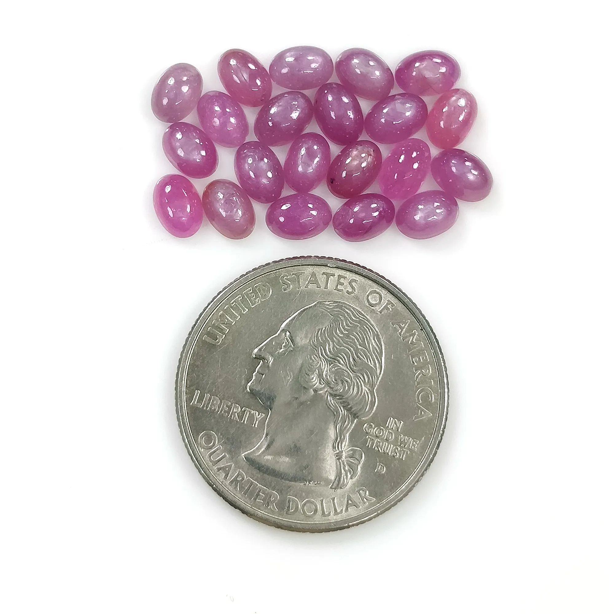 16.00cts Natural Untreated Raspberry Sheen PURPLE PINK SAPPHIRE Gemstone September Birthstone Oval Shape Cabochon 6*4mm 21pcs Lot For Jewelry