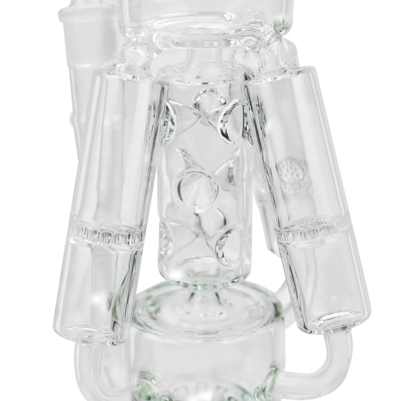 17" H2O Three Honeycomb Silnders Glass Water Recycle Bong