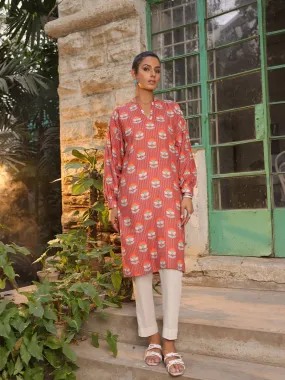 1pc - Stitched Basic Printed Khaddar Shirt