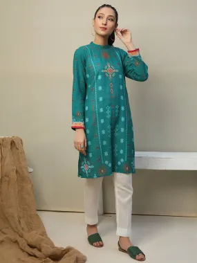 1pc - Stitched Basic Printed Khaddar Shirt