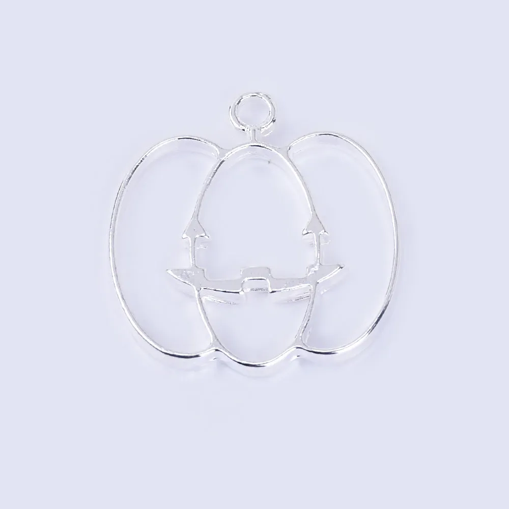 31*33*3mm Zinc alloy Resin Open Back Charm Open Frame Pumpkin Pendant resin bezel 10pcs