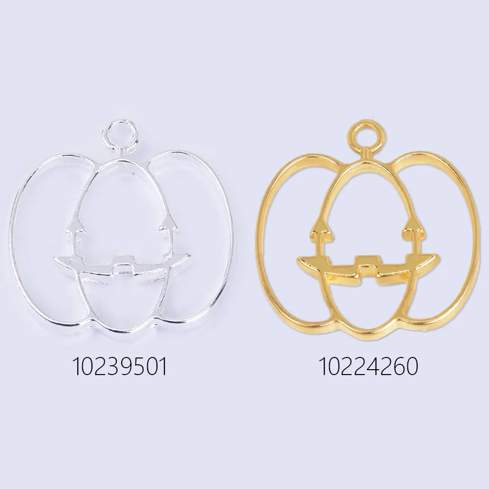 31*33*3mm Zinc alloy Resin Open Back Charm Open Frame Pumpkin Pendant resin bezel 10pcs