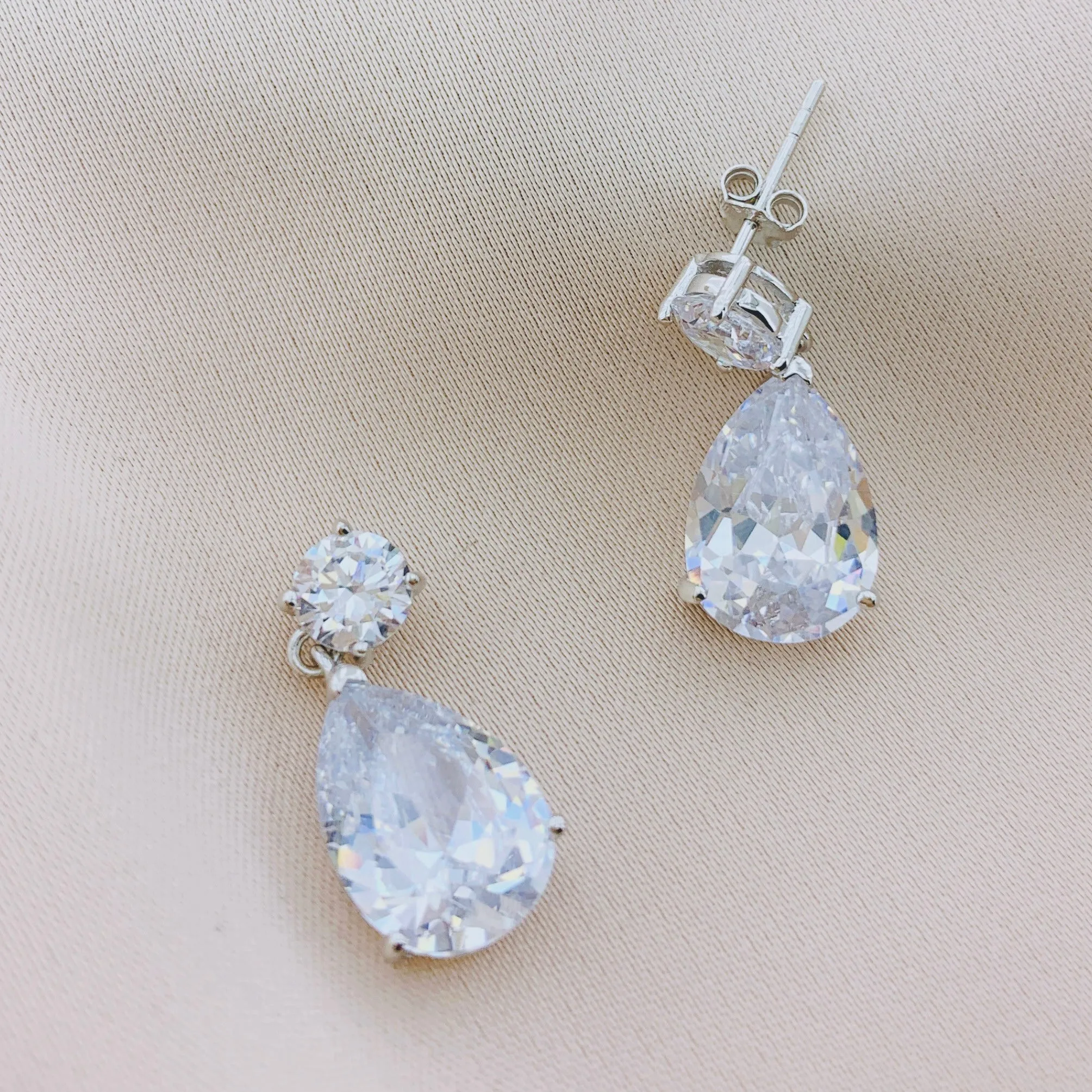 925 Silver CZ Drop Dangle Earring