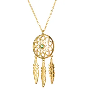 925 Silver Indian Dreamcatcher Pendant Necklace