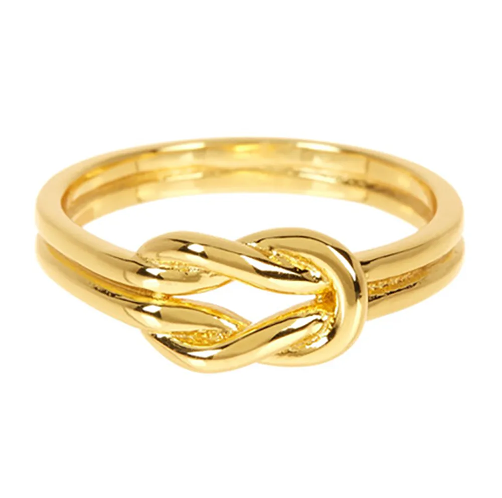 925 Silver Love Knot Plain Ring