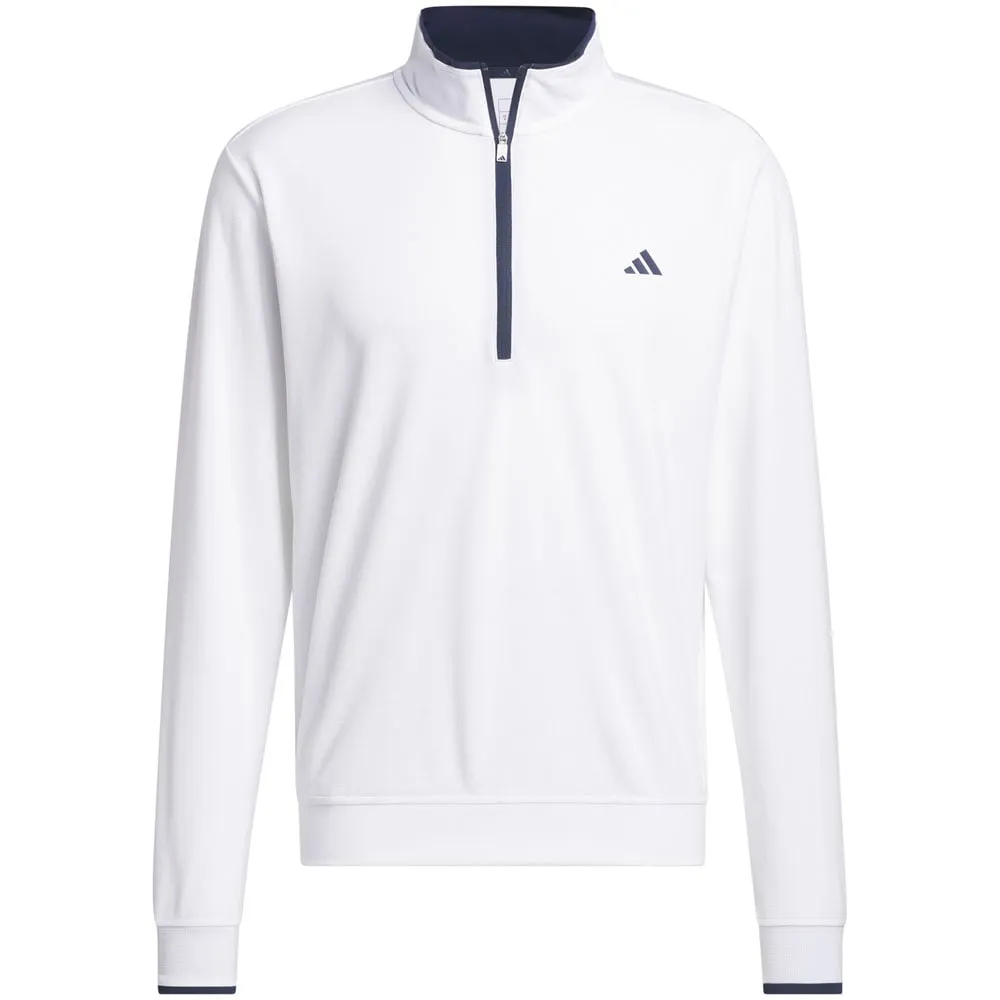 adidas Core Lightweight 1/4 Zip Pullover - White