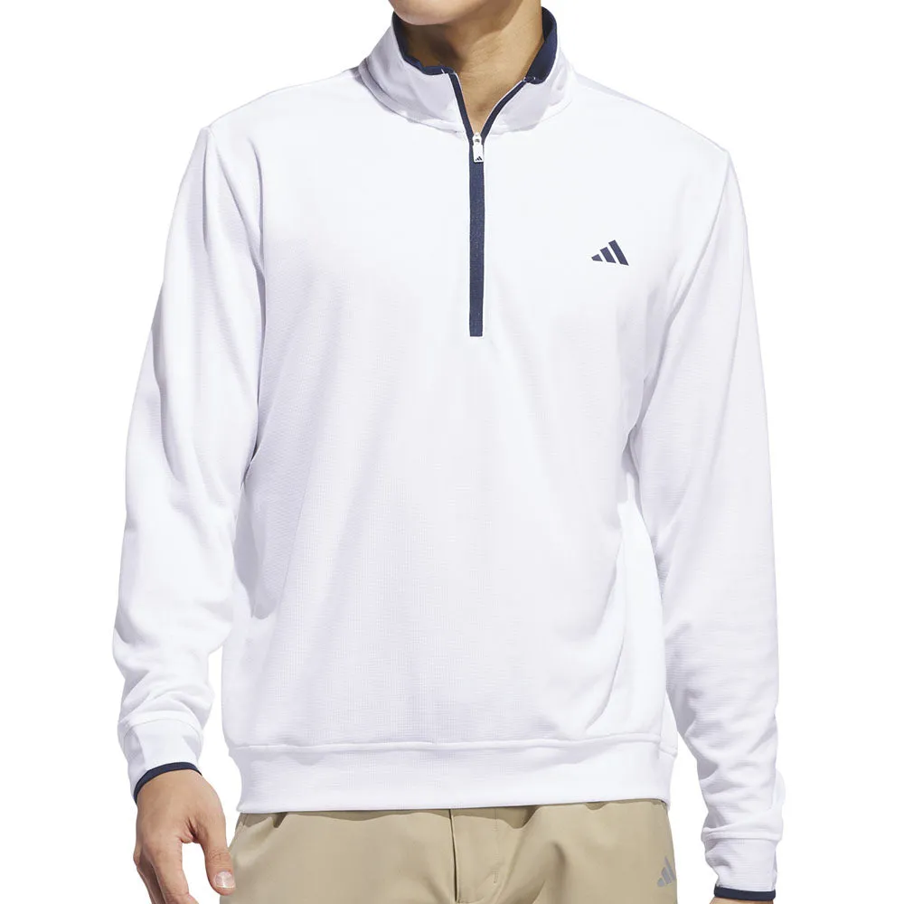 adidas Core Lightweight 1/4 Zip Pullover - White