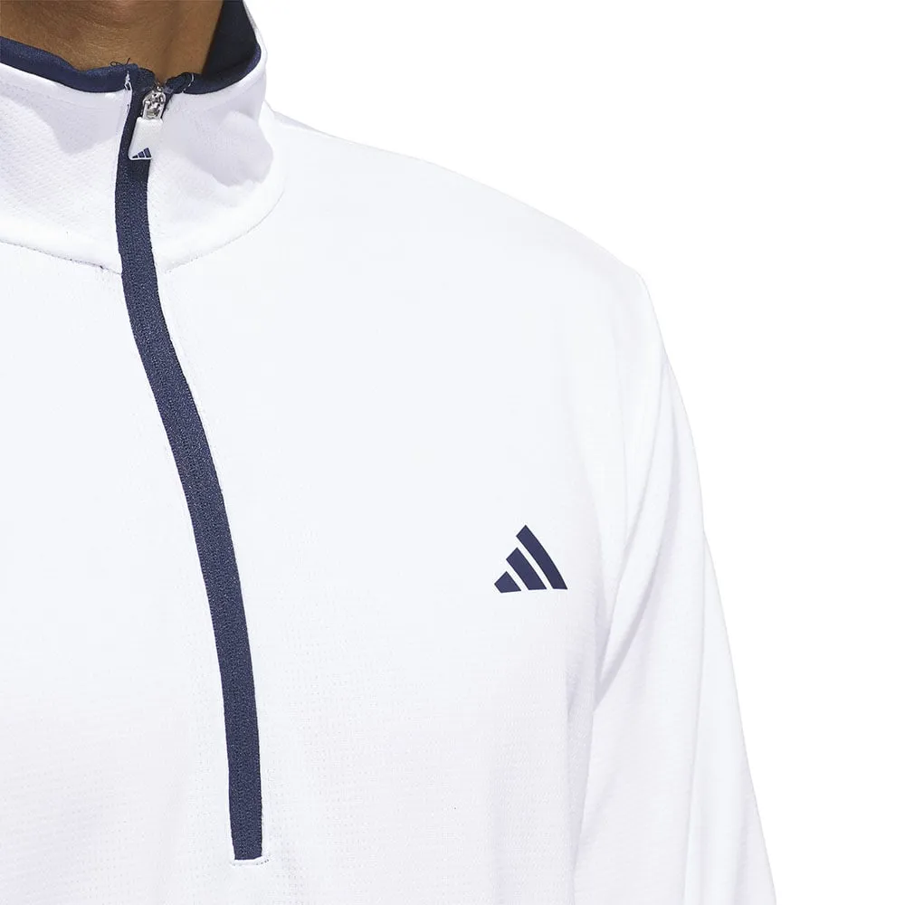 adidas Core Lightweight 1/4 Zip Pullover - White