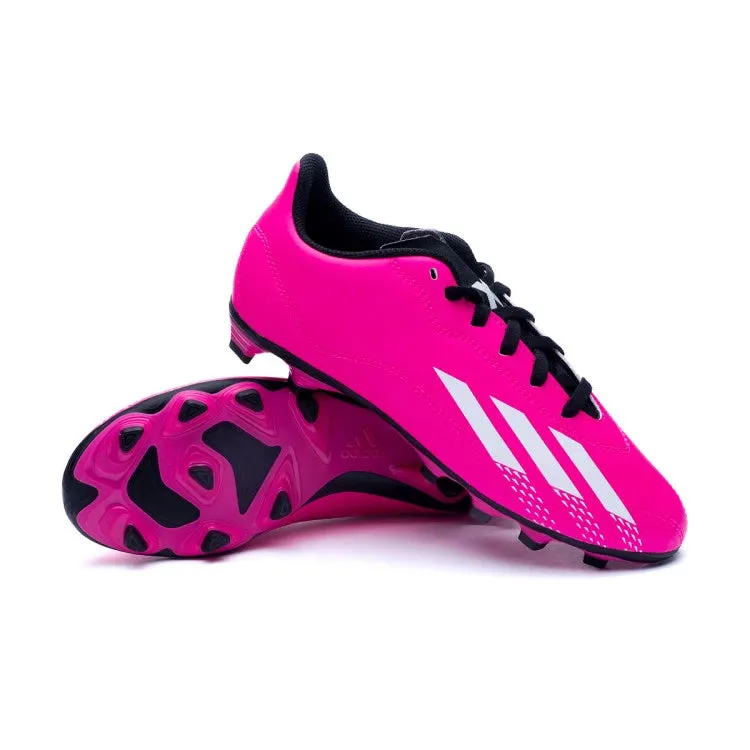 Adidas football boot for boys X Speedportal.4 FxG GZ2455 pink-white-black