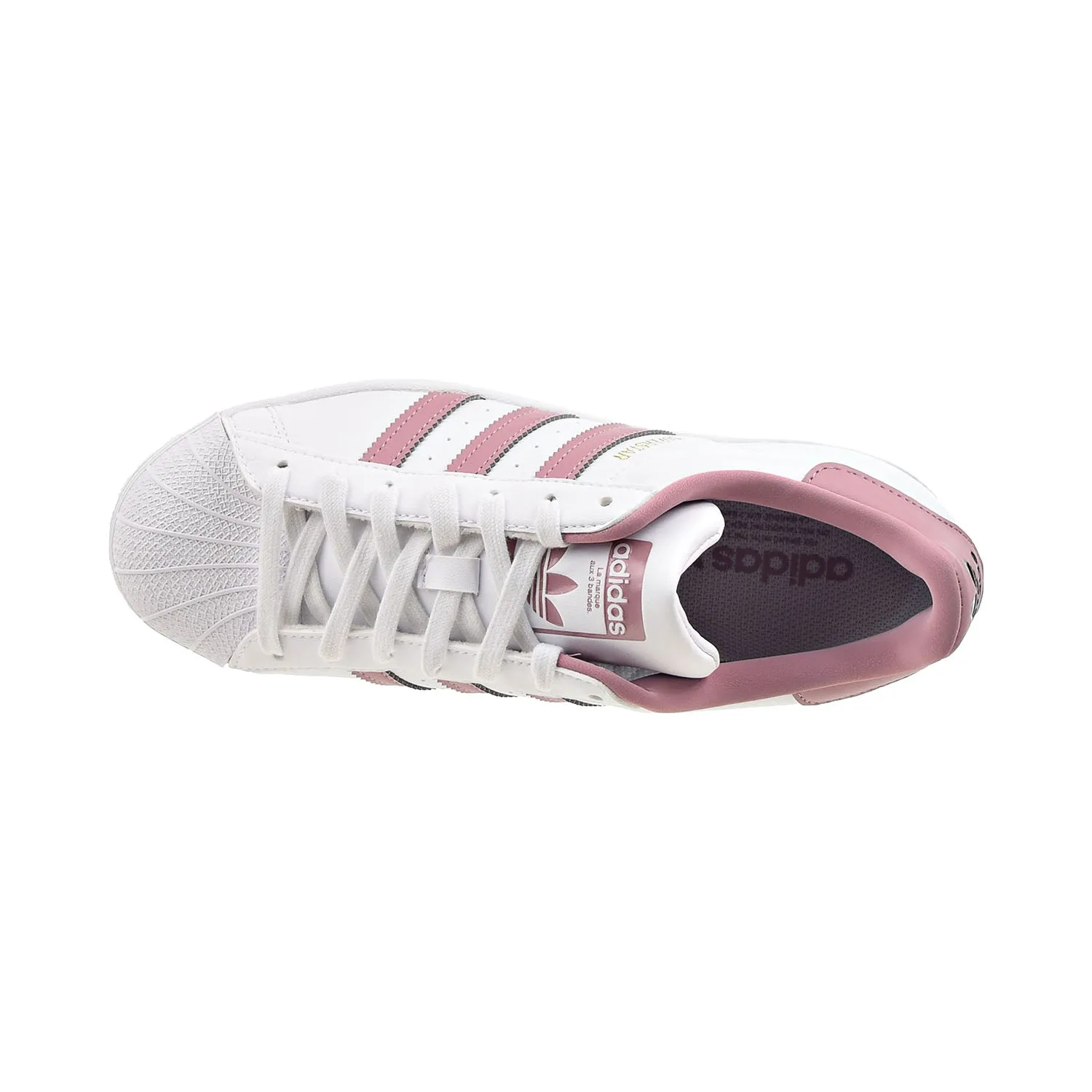 Adidas Superstar Women's Shoes White-Magic Mauve-White