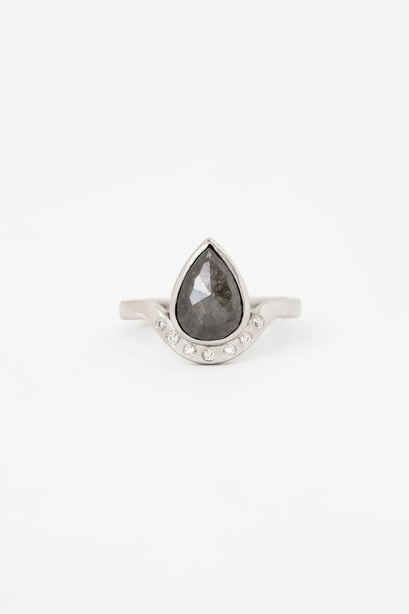 Aerie Ring with 2.10ct Salt and Pepper Diamond