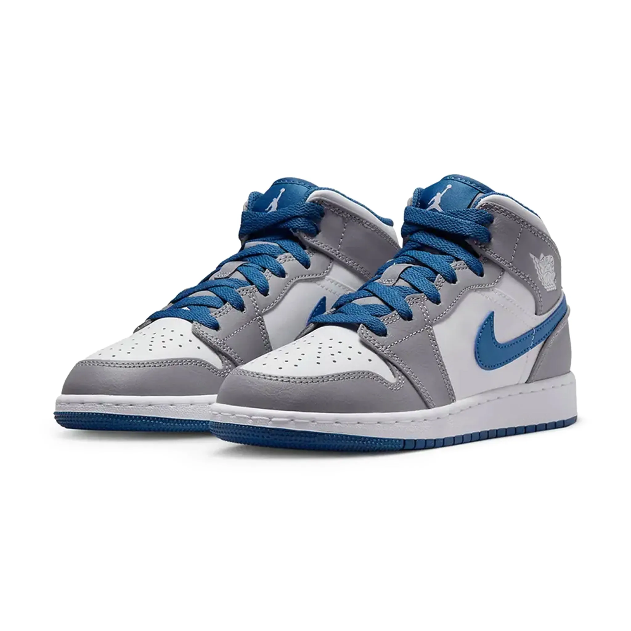 Air Jordan 1 Mid True Blue Cement (GS)