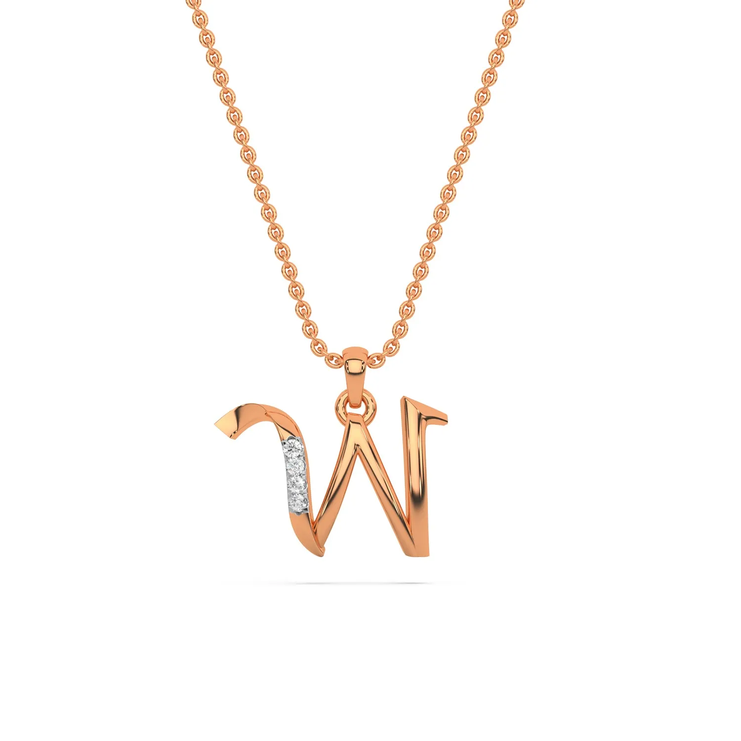 Alphabet W  Unisex Pendant