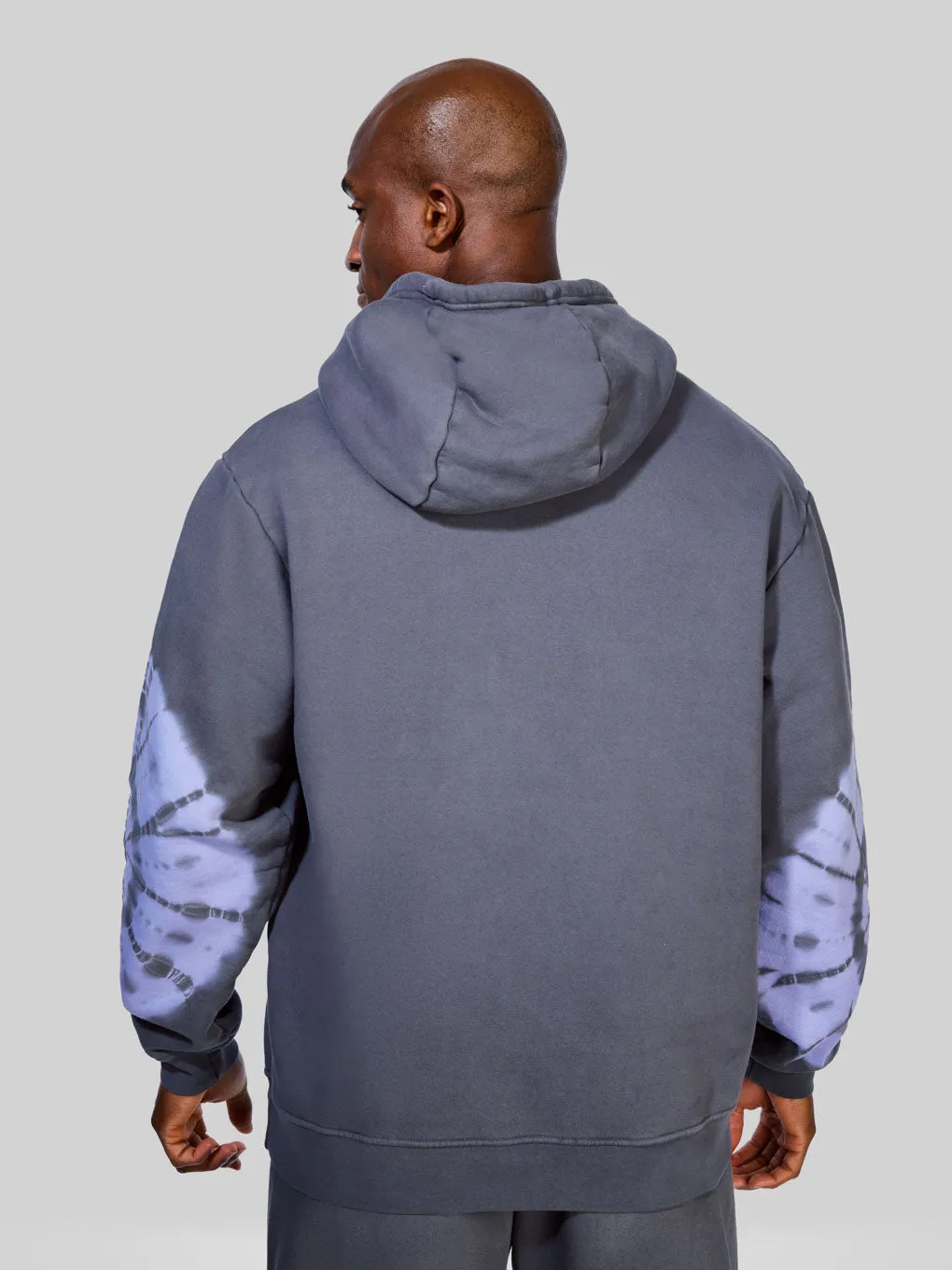 BARRY'S GUNMETAL/PERIWINKLE TIE DYE HOODIE