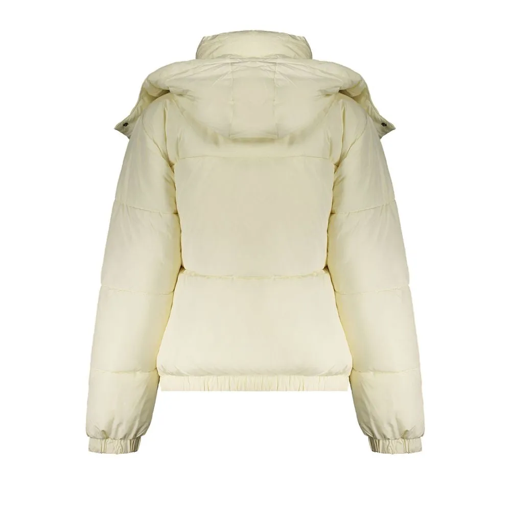 Beige Polyester Women Jacket