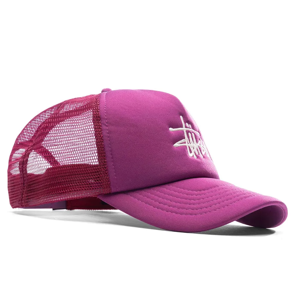 Big Basic Trucker Cap - Plum