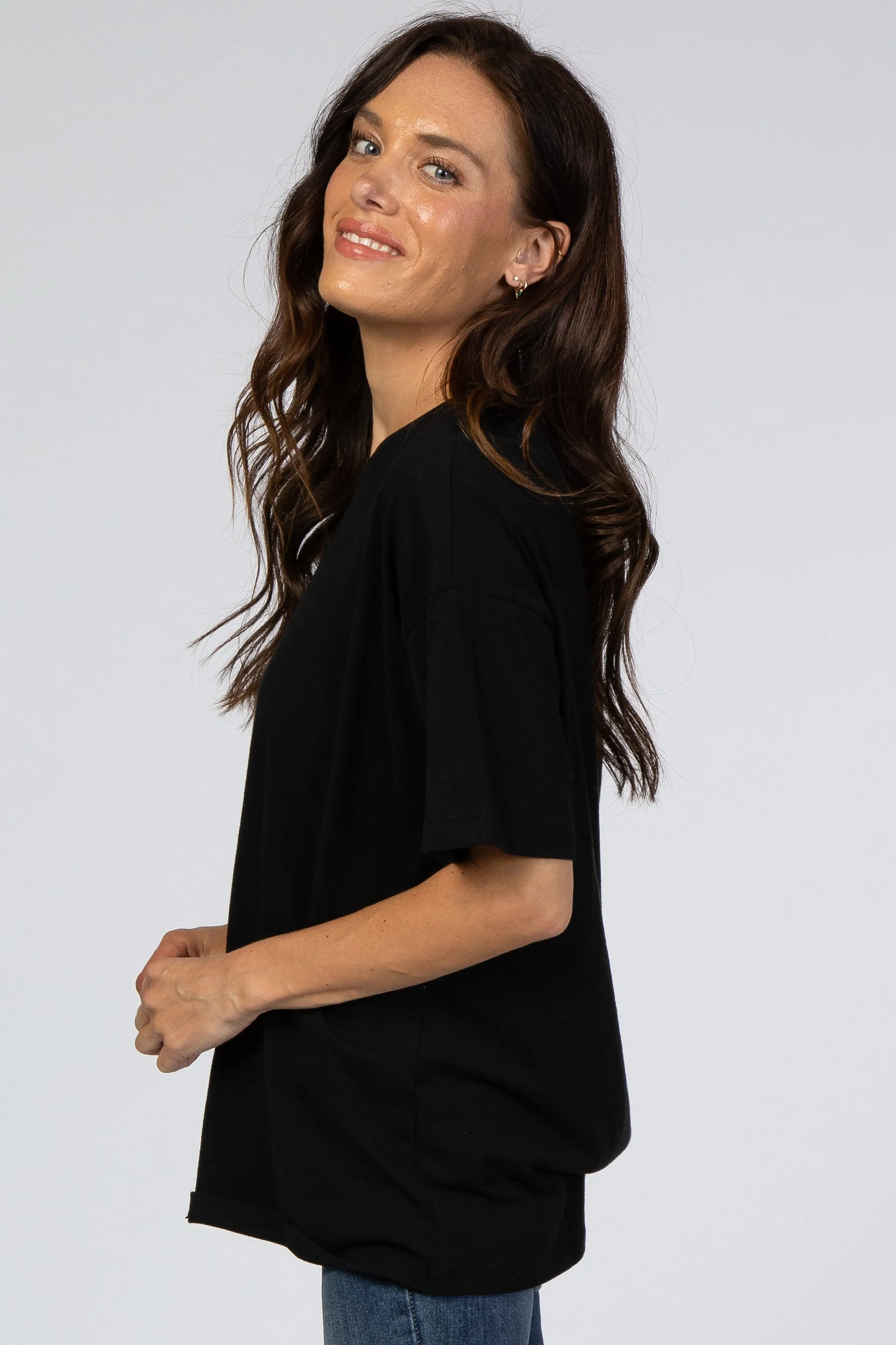 Black Basic Short Sleeve Tee