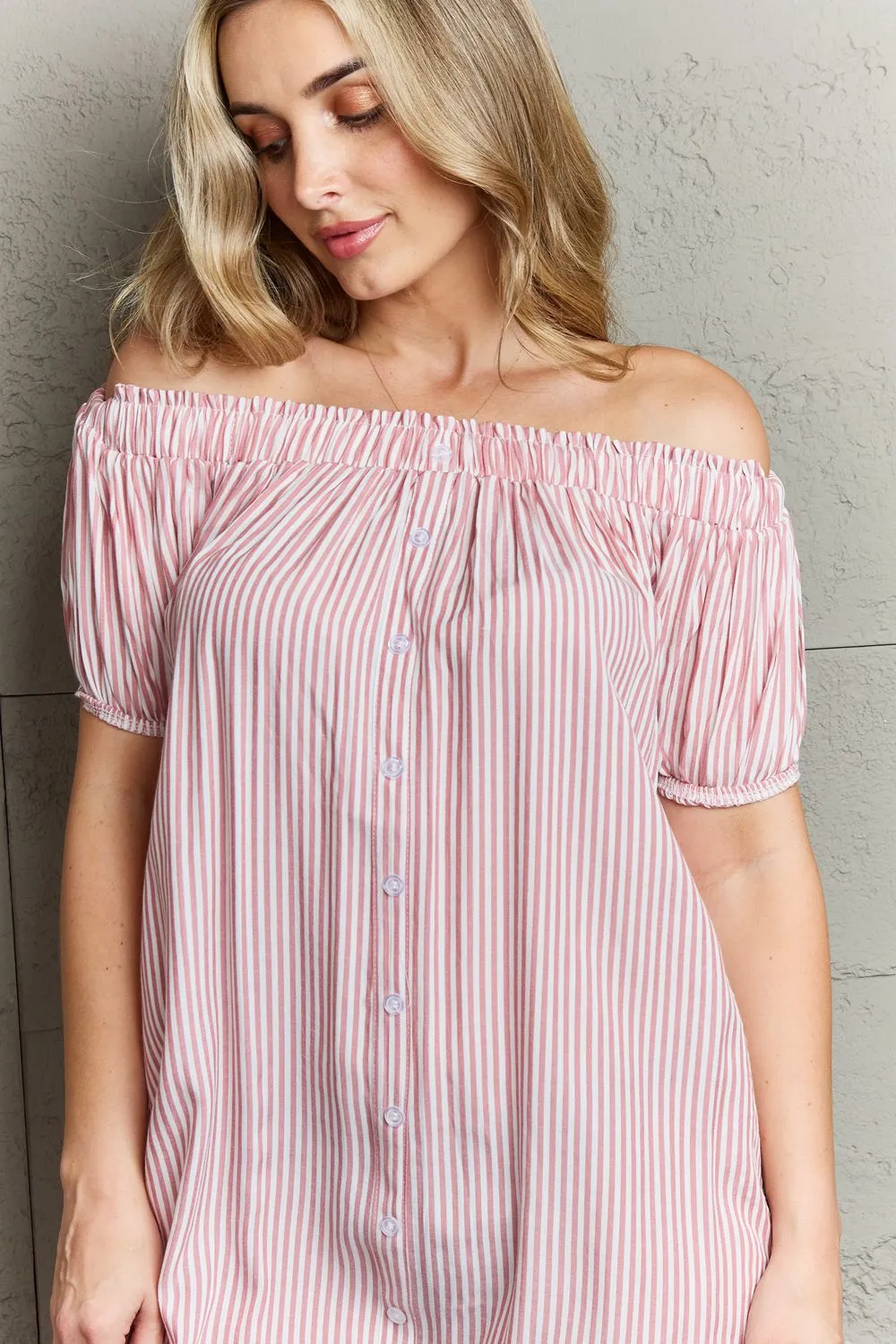 Boho Glam Off The Shoulder Mini Dress