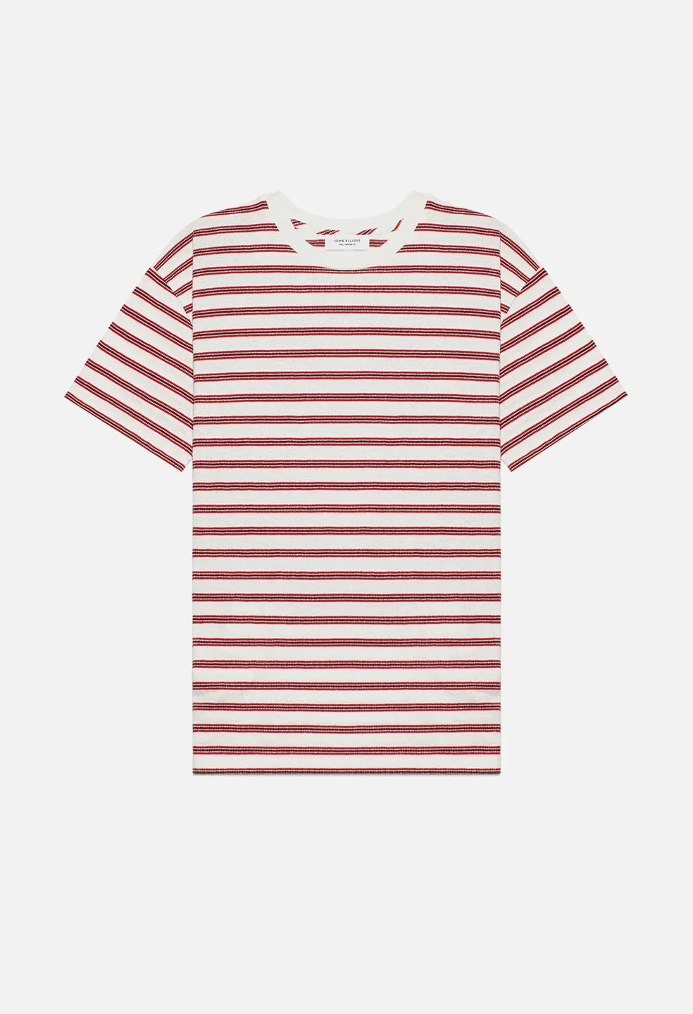 Boucle Border Tee / Ivory X Red