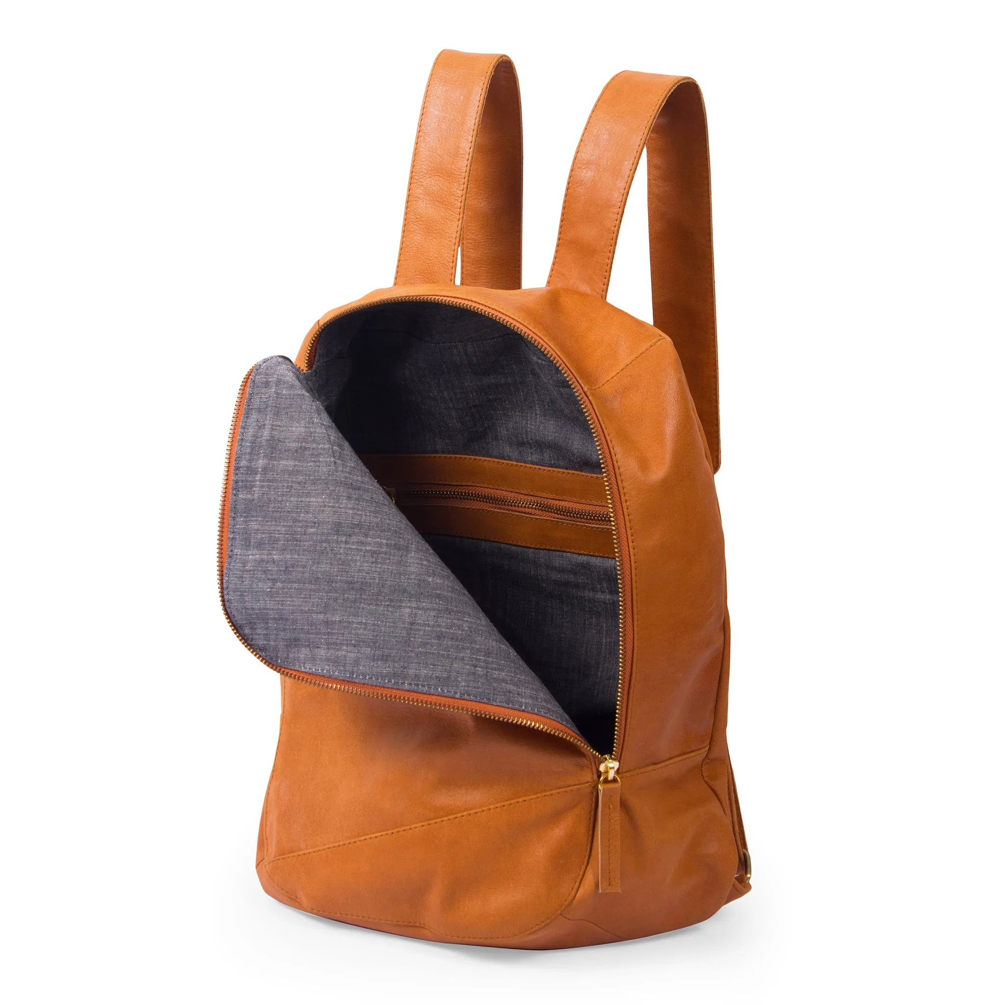 Brooklyn Leather Backpack-Tan