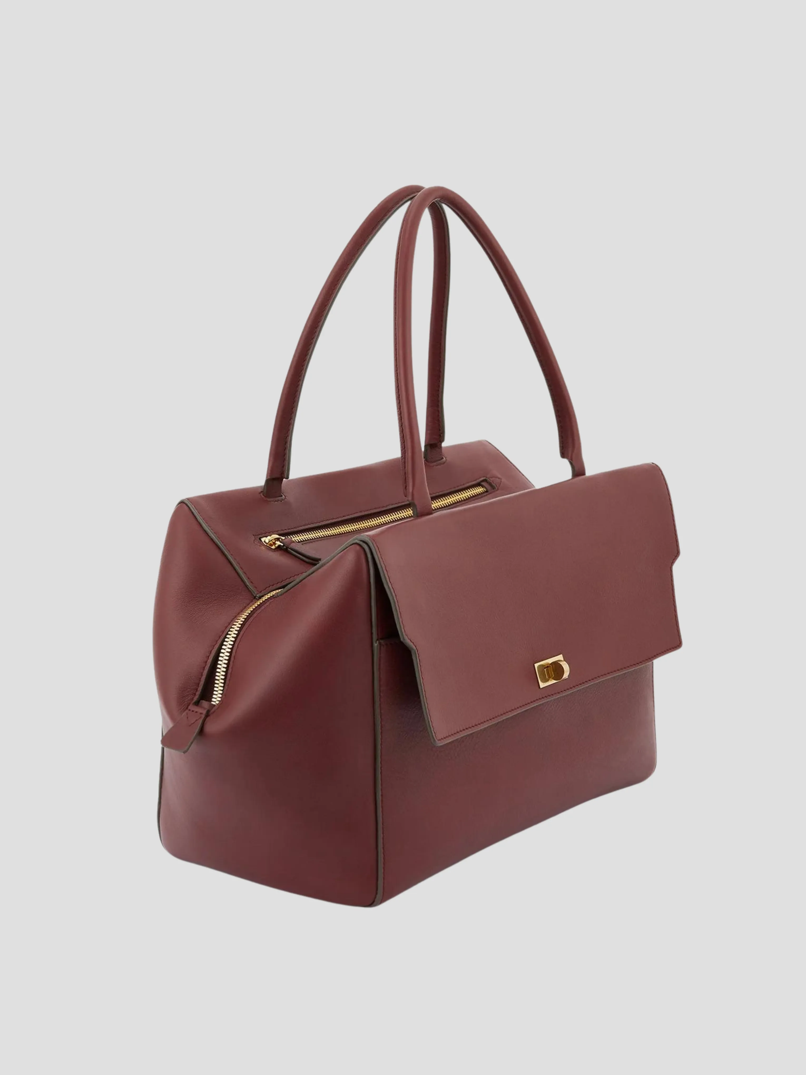 Burgundy Seaton in Classic Calf Top Handle Handbag