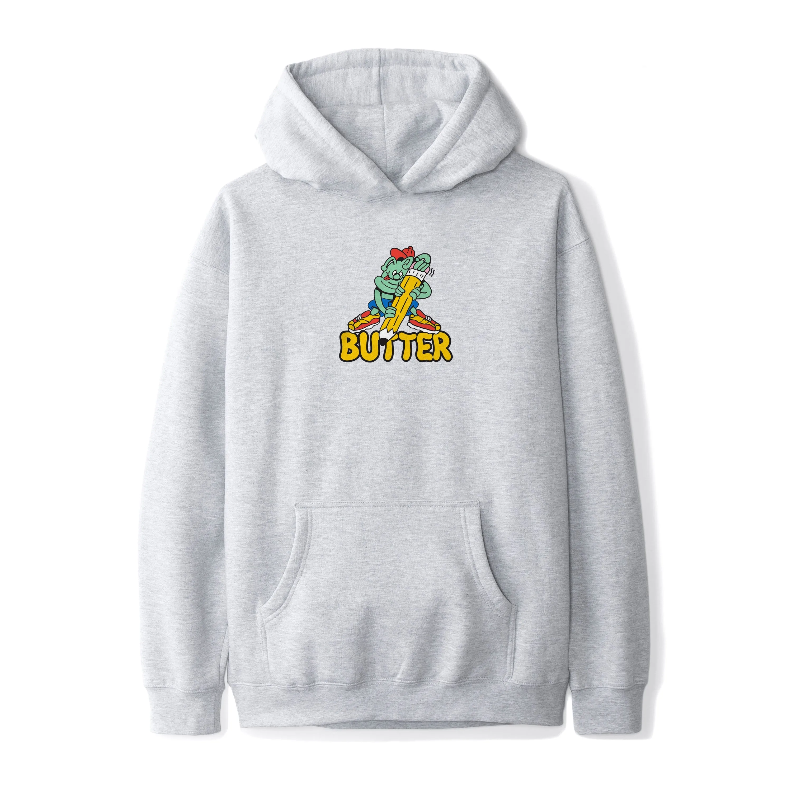 Butter Goods Martian Pullover Hooded Sweatshirt Ash Grey