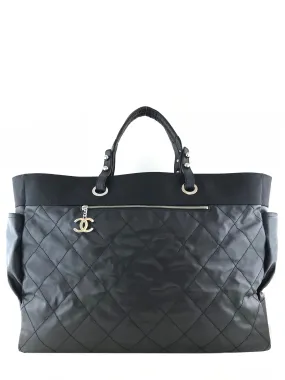 Chanel Quilted Coated Canvas Paris Biarritz Weekender Travel Bag