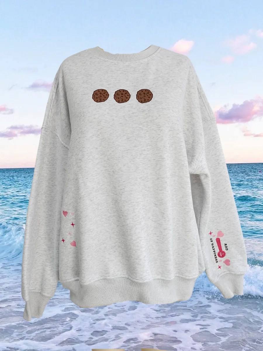 Chocolate Chip Cookie Recipe Embroider Sweatshirt