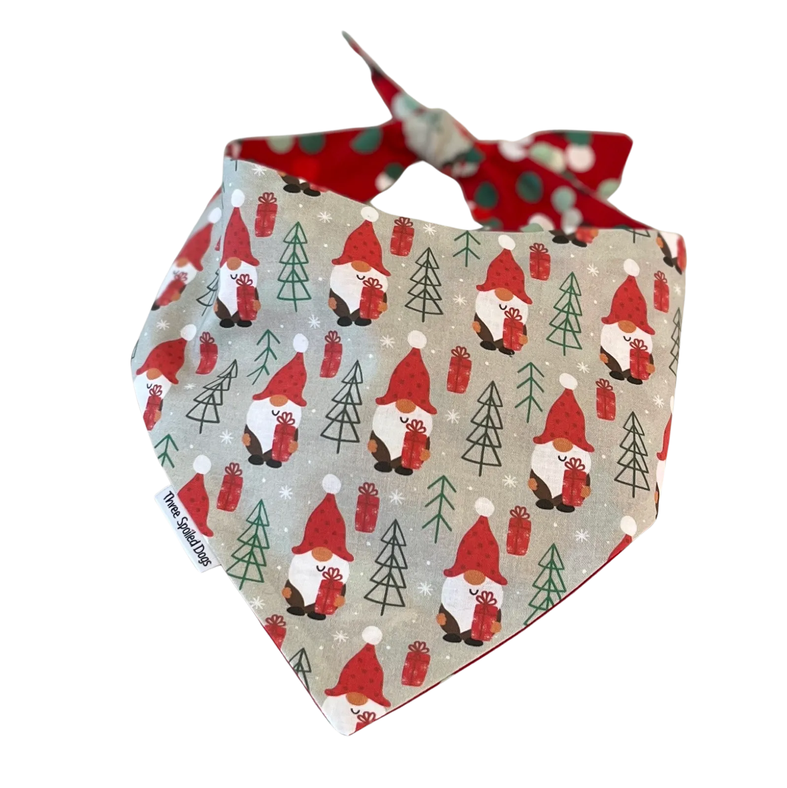 Christmas Gnomes Dog Bandana Personalized with Dogs Name