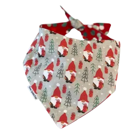 Christmas Gnomes Dog Bandana Personalized with Dogs Name