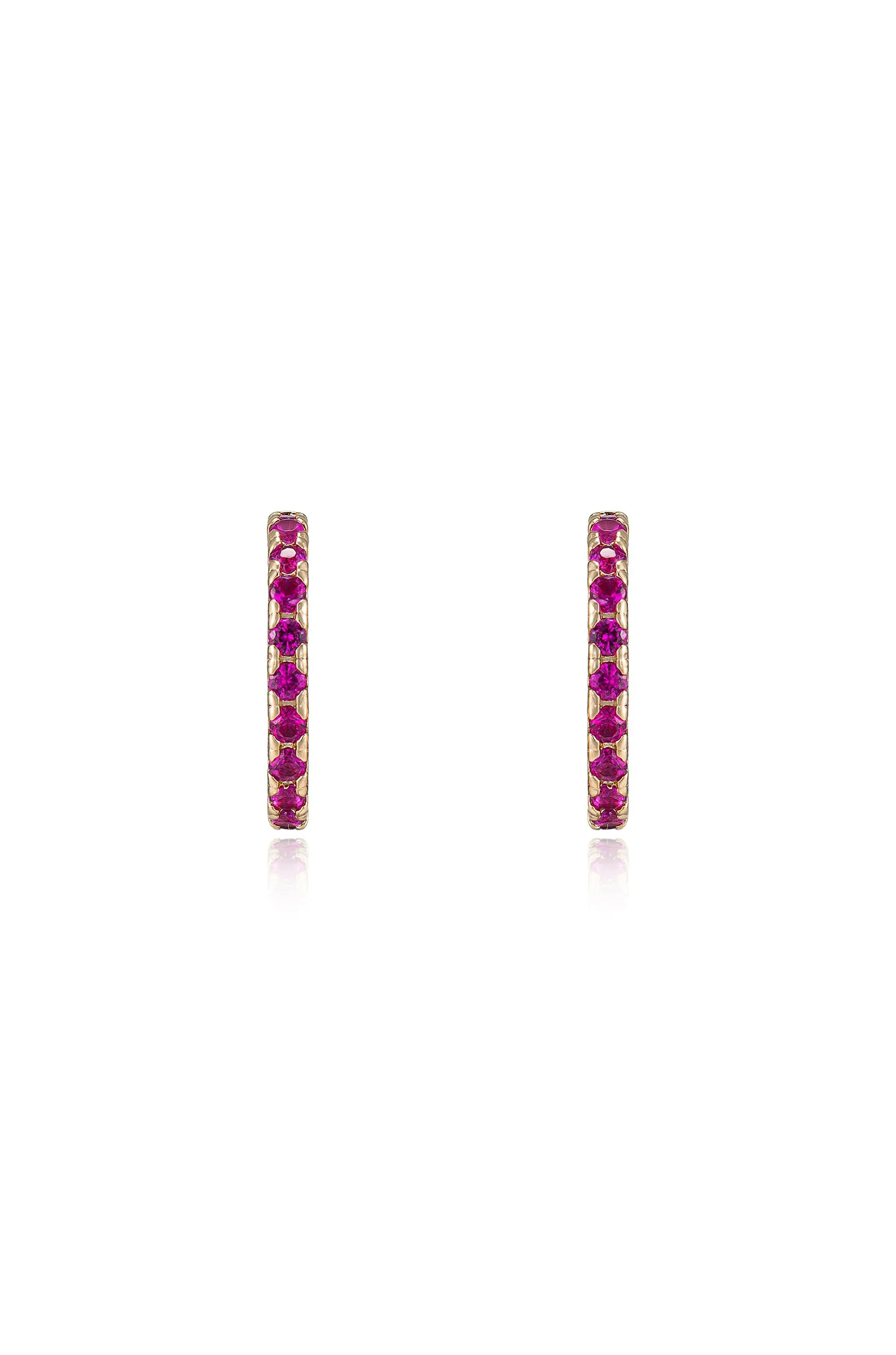 Colorful Crystal Huggie Earrings