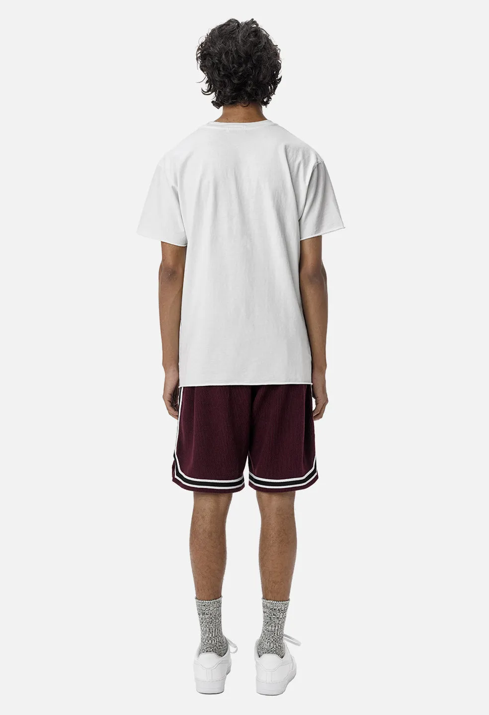 Corduroy Basketball Shorts / Burgundy