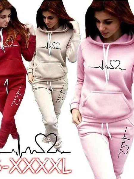 Cozy Winter Pink Khaki Fleece Activewear Set