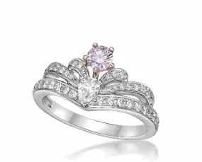 CROWN 1 Carat Pear Shaped Fancy Pink Diamond Engagement Ring GIA Certified by Mike Nekta NYC