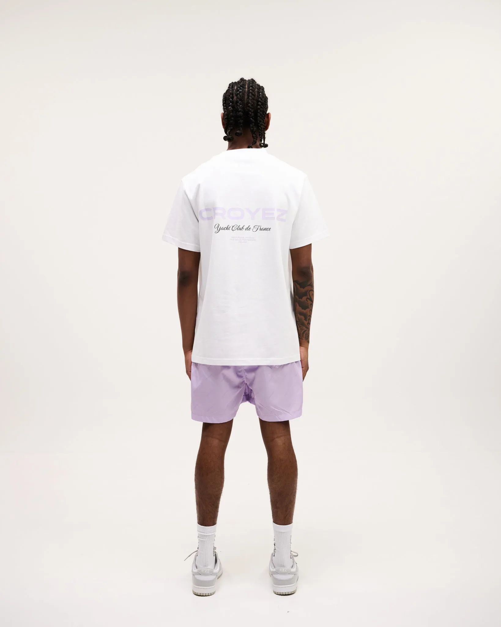 CROYEZ YACHT CLUB T-SHIRT - WHITE/PURPLE