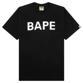 Crystal Stone Bape Logo Tee - Black