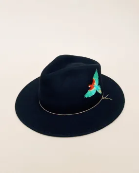 DAKOTA Embroidered Fedora Hat | Black Spice