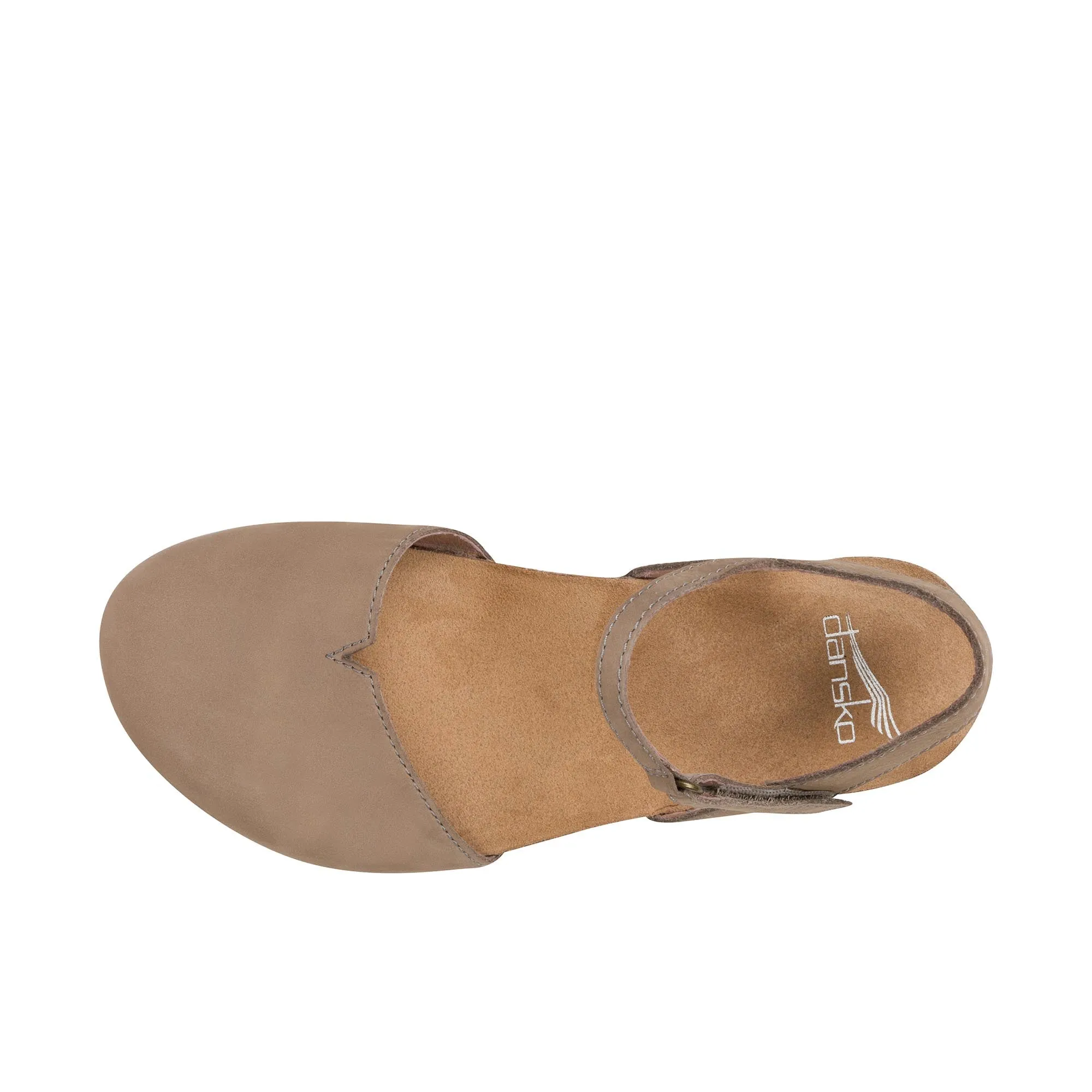 Dansko Womens Milled Roma Rowan Taupe Nubuck