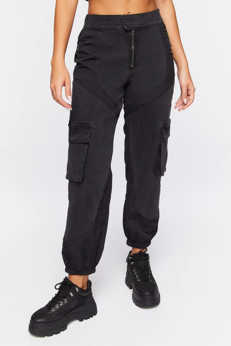 Denim Cargo Joggers