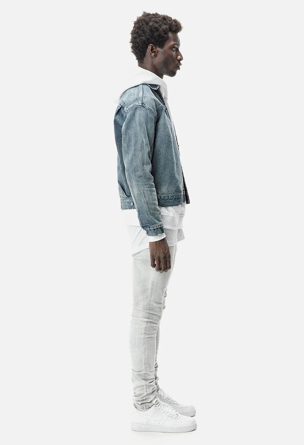 Denim Zip Blouson / Cadet Indigo