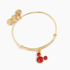 Disney Mickey Mouse Charm Bangle, Ruby Crystal