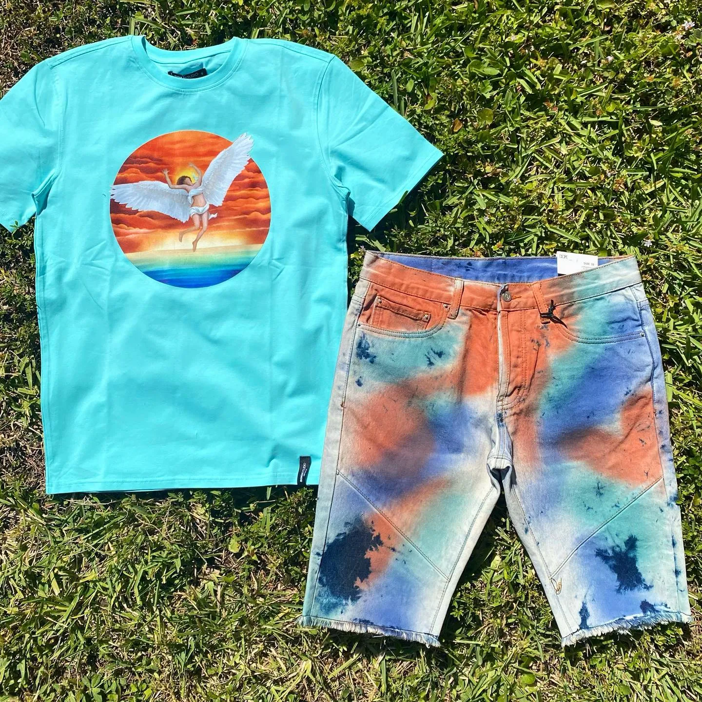 Diwali Denim Short (Tie-Dye) /D17