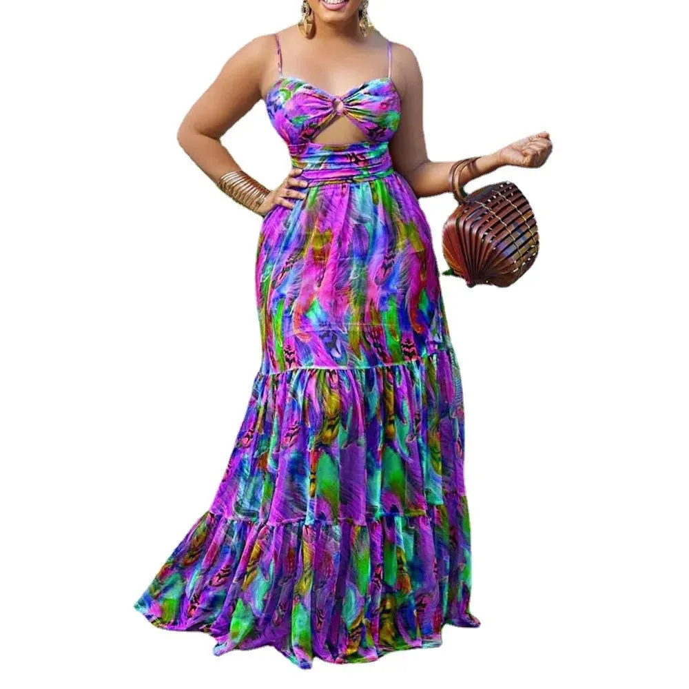 Elegant Dashiki African Maxi Dress for Women – Traditional Summer Long Dress