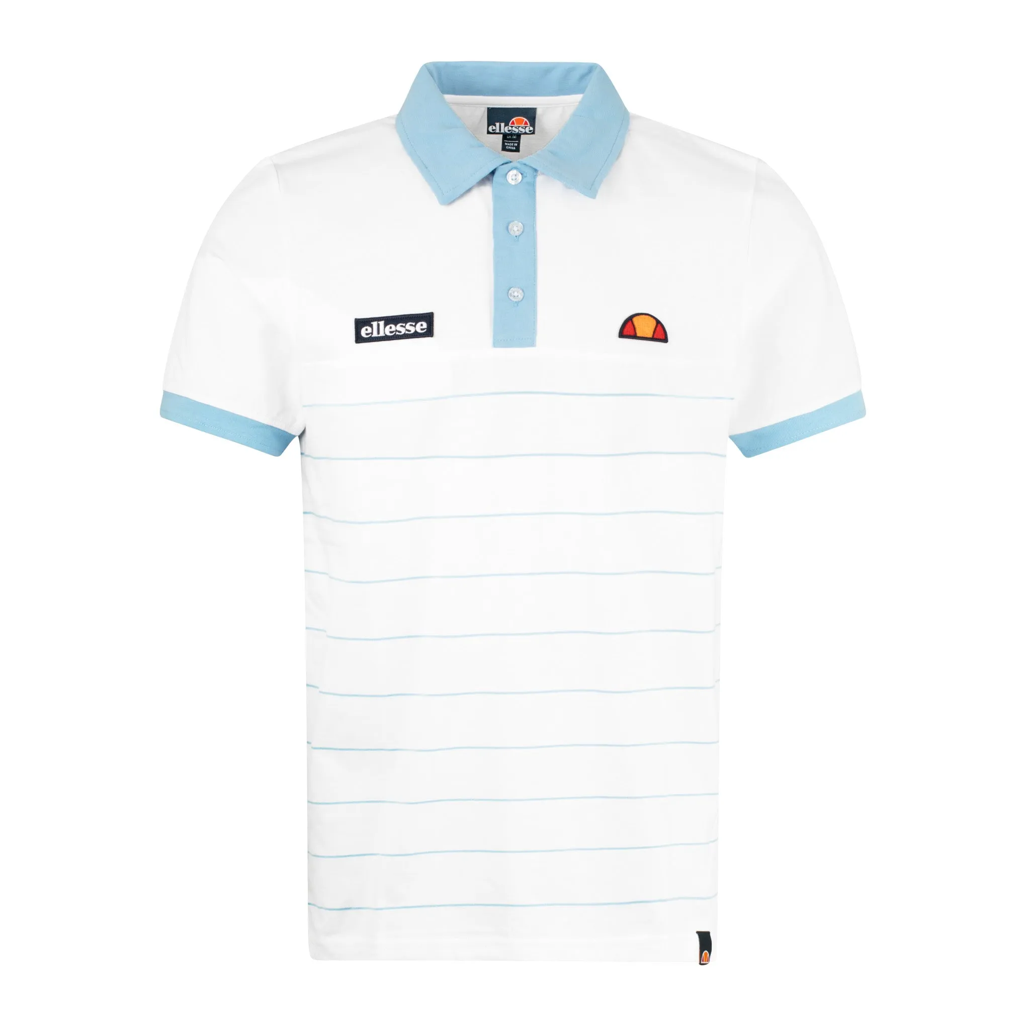 Ellesse Tor Polo Shirt White/Sky