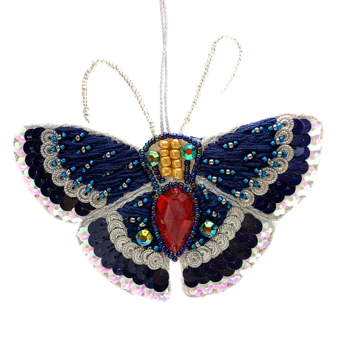 Embroidered & Beaded Butterfly Ornaments SOLD PER ONE PIECE